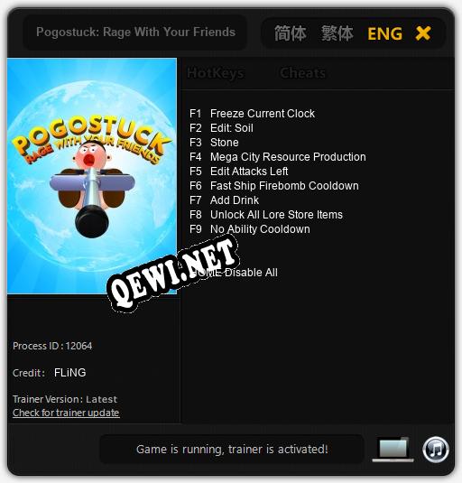 Трейнер для Pogostuck: Rage With Your Friends [v1.0.8]