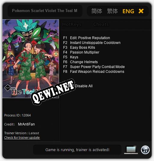 Pokemon Scarlet Violet The Teal Mask: ТРЕЙНЕР И ЧИТЫ (V1.0.6)
