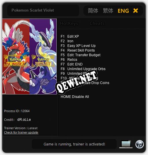 Pokemon Scarlet Violet: Трейнер +11 [v1.4]
