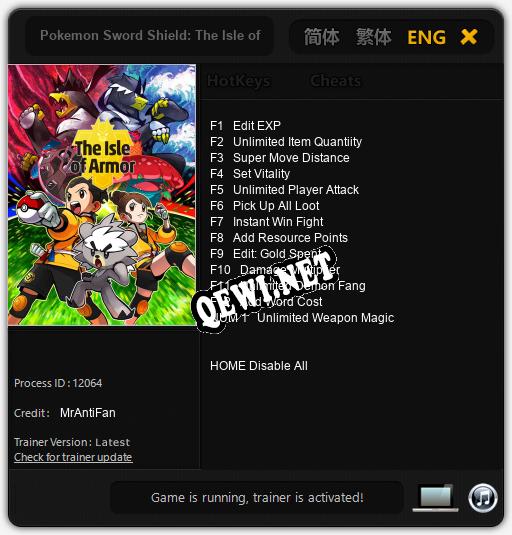 Pokemon Sword Shield: The Isle of Armor: Трейнер +13 [v1.9]