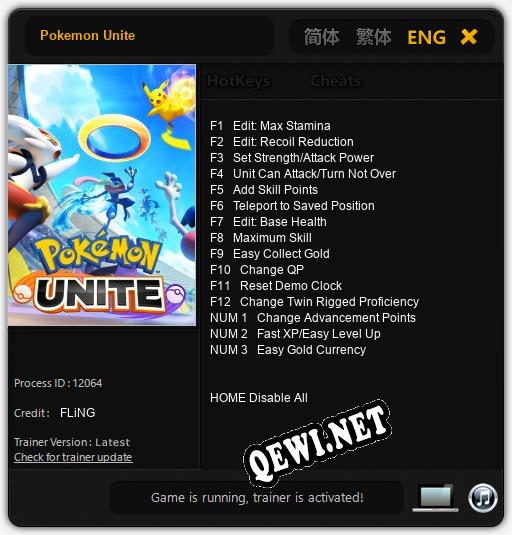 Pokemon Unite: Читы, Трейнер +15 [FLiNG]