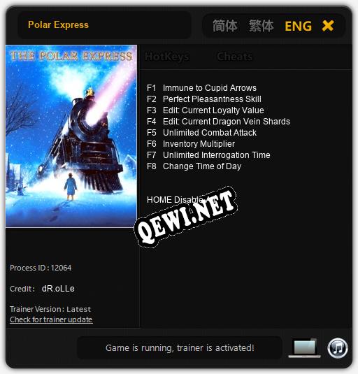 Трейнер для Polar Express [v1.0.2]