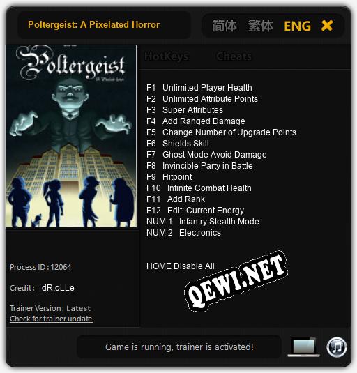Poltergeist: A Pixelated Horror: Трейнер +14 [v1.3]