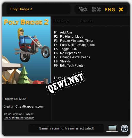 Трейнер для Poly Bridge 2 [v1.0.3]