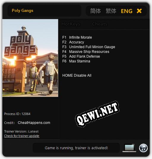 Poly Gangs: Читы, Трейнер +6 [CheatHappens.com]
