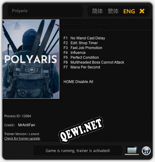 Polyaris: Трейнер +7 [v1.3]