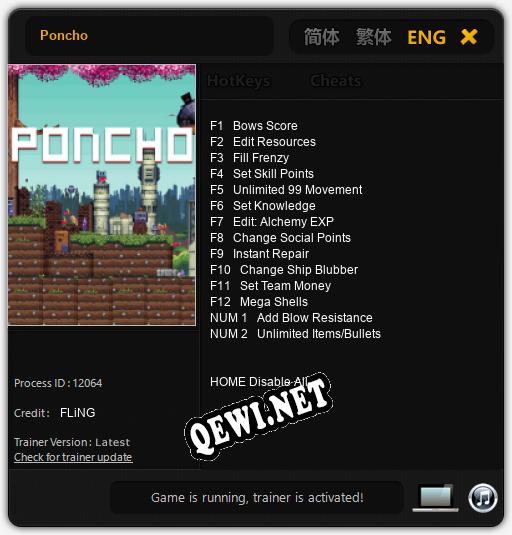 Poncho: ТРЕЙНЕР И ЧИТЫ (V1.0.81)