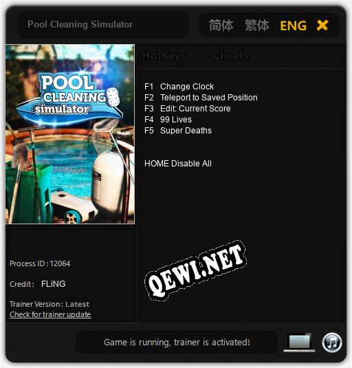 Pool Cleaning Simulator: Читы, Трейнер +5 [FLiNG]