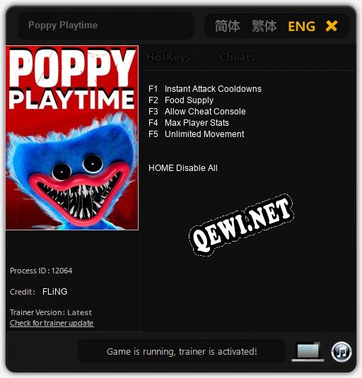 Трейнер для Poppy Playtime [v1.0.6]