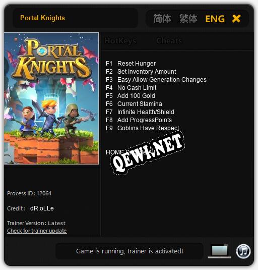 Трейнер для Portal Knights [v1.0.7]