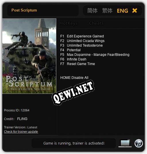 Трейнер для Post Scriptum [v1.0.8]