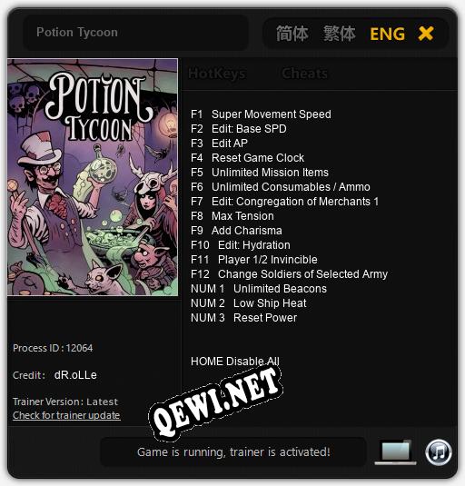 Potion Tycoon: ТРЕЙНЕР И ЧИТЫ (V1.0.82)