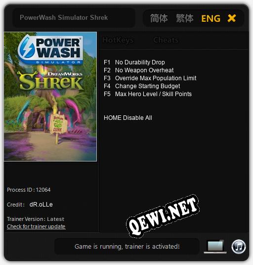 PowerWash Simulator Shrek: Трейнер +5 [v1.3]