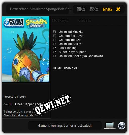 PowerWash Simulator SpongeBob SquarePants: Трейнер +7 [v1.9]