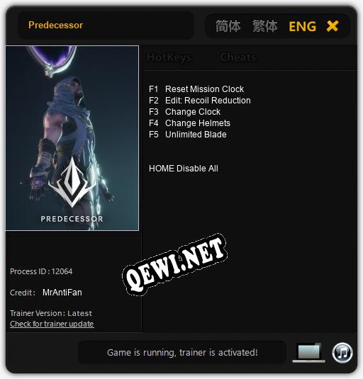 Трейнер для Predecessor [v1.0.3]