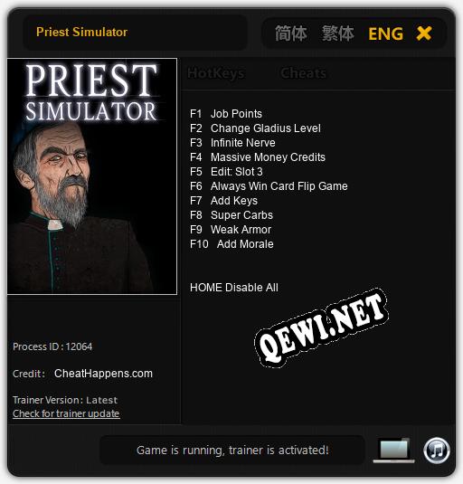 Priest Simulator: Читы, Трейнер +10 [CheatHappens.com]