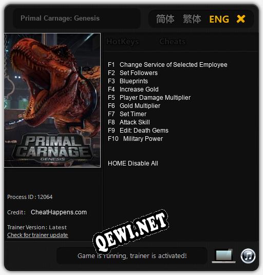Primal Carnage: Genesis: Читы, Трейнер +10 [CheatHappens.com]