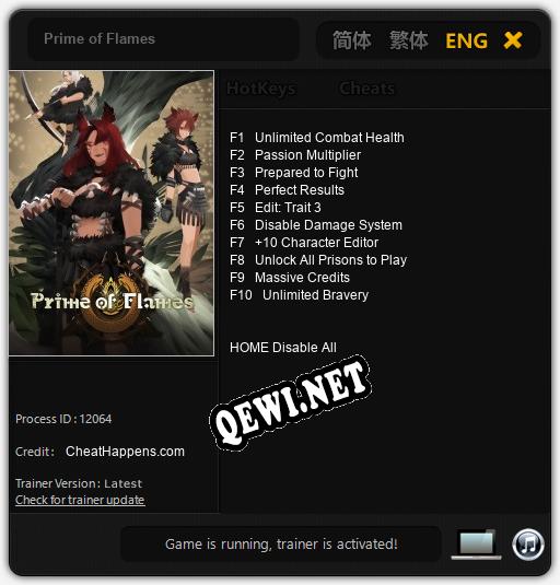 Prime of Flames: Трейнер +10 [v1.5]