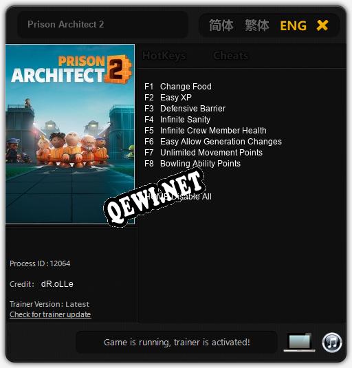 Prison Architect 2: ТРЕЙНЕР И ЧИТЫ (V1.0.33)