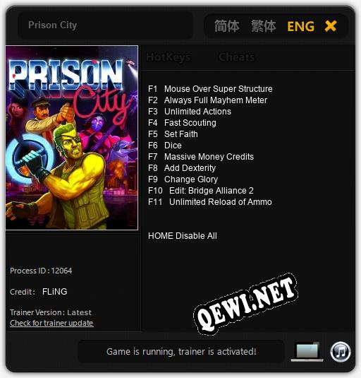 Трейнер для Prison City [v1.0.6]