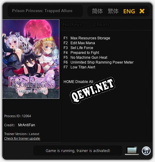 Prison Princess: Trapped Allure: Читы, Трейнер +7 [MrAntiFan]