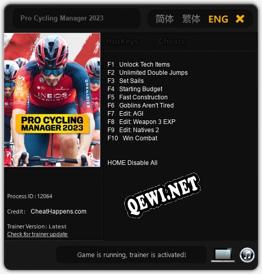 Трейнер для Pro Cycling Manager 2023 [v1.0.3]
