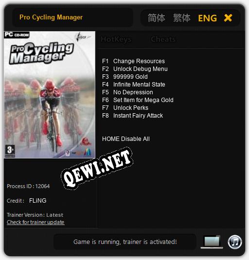 Pro Cycling Manager: Трейнер +8 [v1.1]
