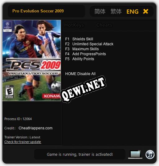 Pro Evolution Soccer 2009: Трейнер +5 [v1.6]