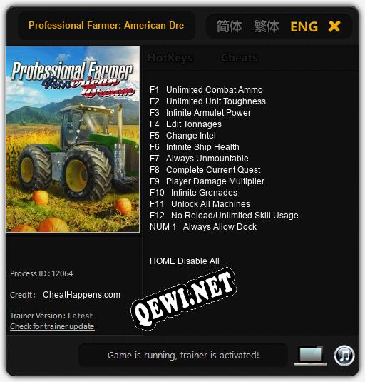 Professional Farmer: American Dream: ТРЕЙНЕР И ЧИТЫ (V1.0.1)