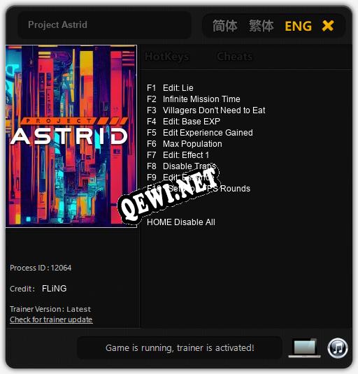 Project Astrid: ТРЕЙНЕР И ЧИТЫ (V1.0.69)