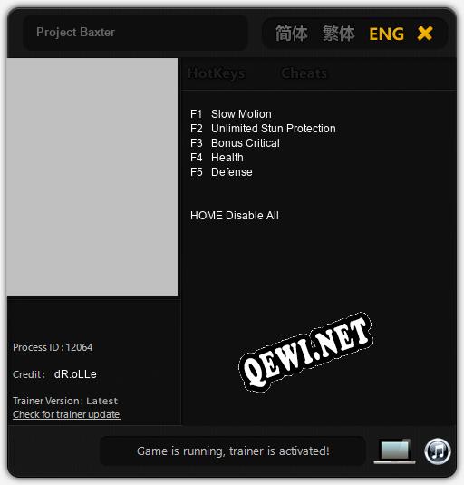 Project Baxter: ТРЕЙНЕР И ЧИТЫ (V1.0.81)