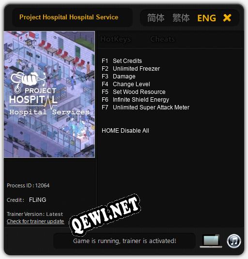 Project Hospital Hospital Services: Трейнер +7 [v1.5]