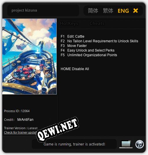 project kizuna: Трейнер +5 [v1.8]