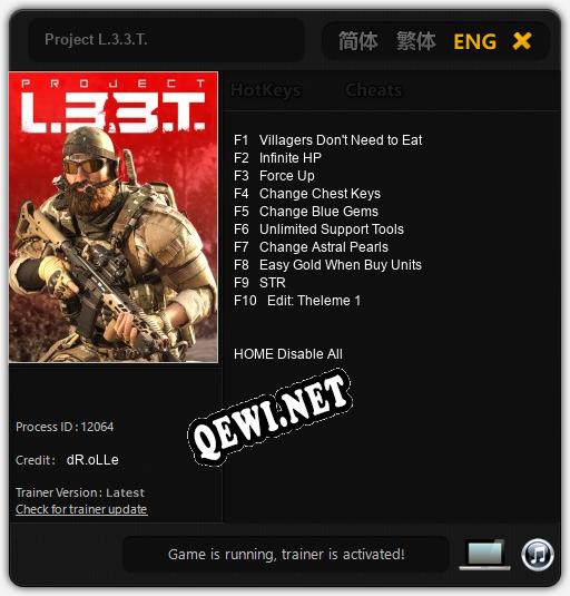 Project L.3.3.T.: Трейнер +10 [v1.3]