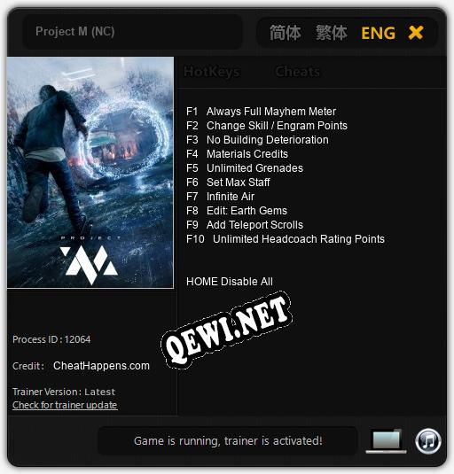 Project M (NC): Трейнер +10 [v1.3]