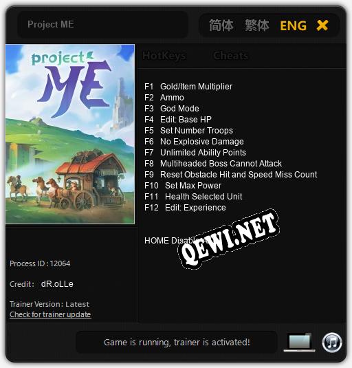 Project ME: ТРЕЙНЕР И ЧИТЫ (V1.0.45)