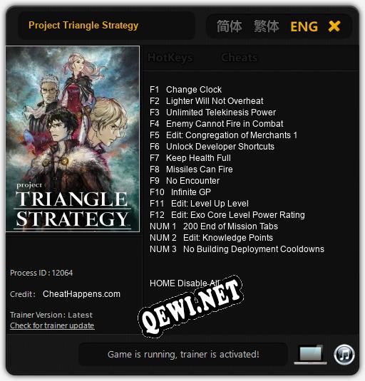 Трейнер для Project Triangle Strategy [v1.0.3]