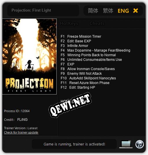 Projection: First Light: ТРЕЙНЕР И ЧИТЫ (V1.0.53)