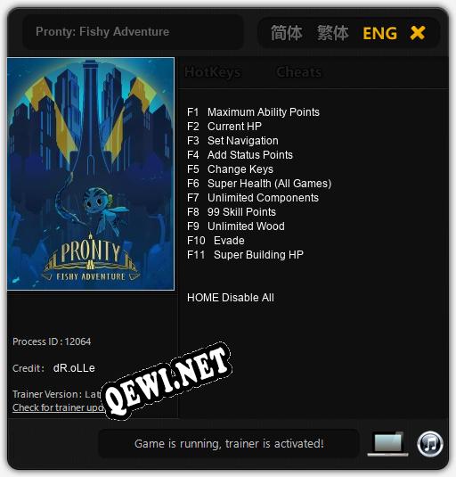 Pronty: Fishy Adventure: ТРЕЙНЕР И ЧИТЫ (V1.0.9)