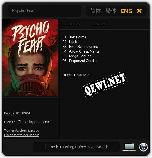 Psycho Fear: Читы, Трейнер +6 [CheatHappens.com]