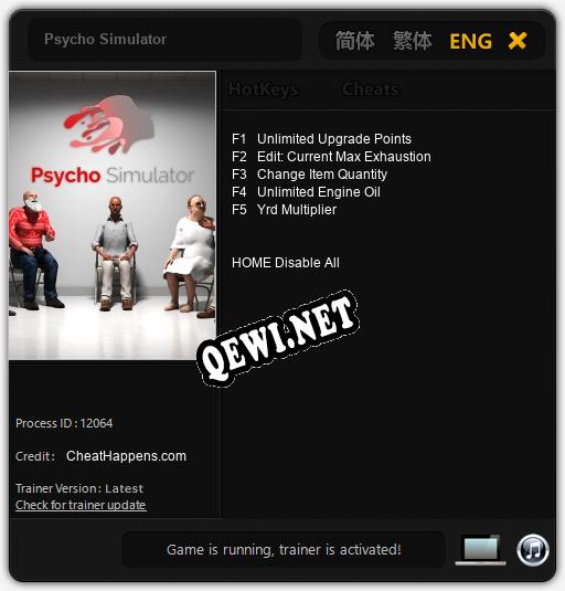 Psycho Simulator: Трейнер +5 [v1.2]