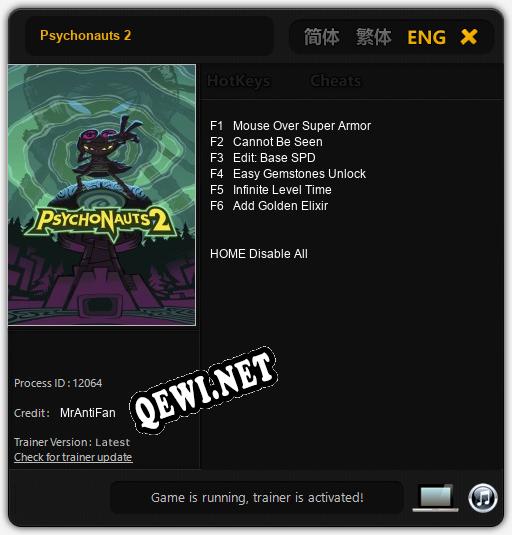 Psychonauts 2: Трейнер +6 [v1.5]