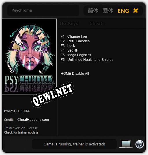 Psychroma: ТРЕЙНЕР И ЧИТЫ (V1.0.18)