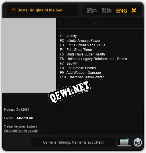 PT Boats: Knights of the Sea: Трейнер +10 [v1.7]