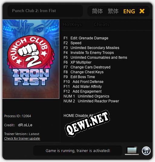 Punch Club 2: Iron Fist: ТРЕЙНЕР И ЧИТЫ (V1.0.29)