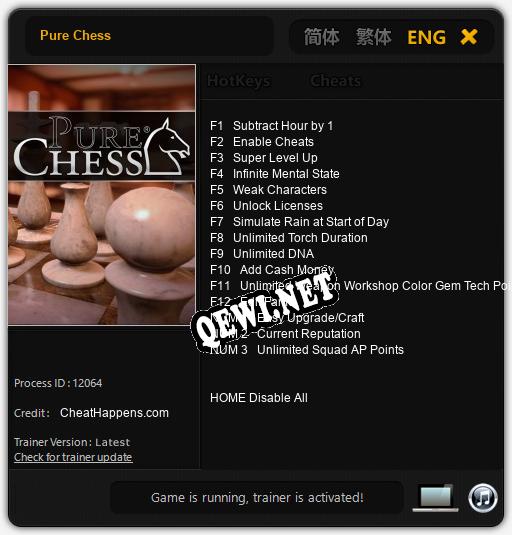 Pure Chess: Читы, Трейнер +9 [CheatHappens.com]