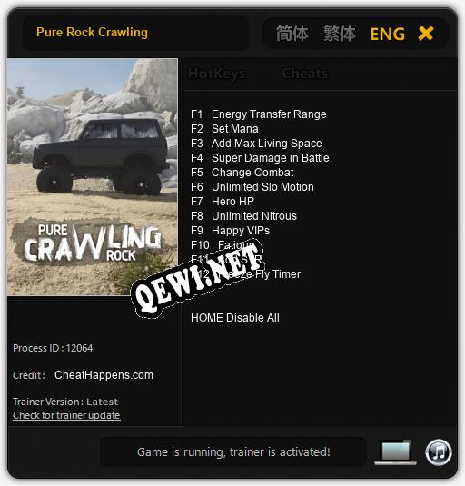 Трейнер для Pure Rock Crawling [v1.0.6]