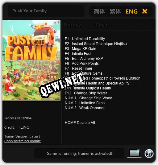 Трейнер для Push Your Family [v1.0.5]