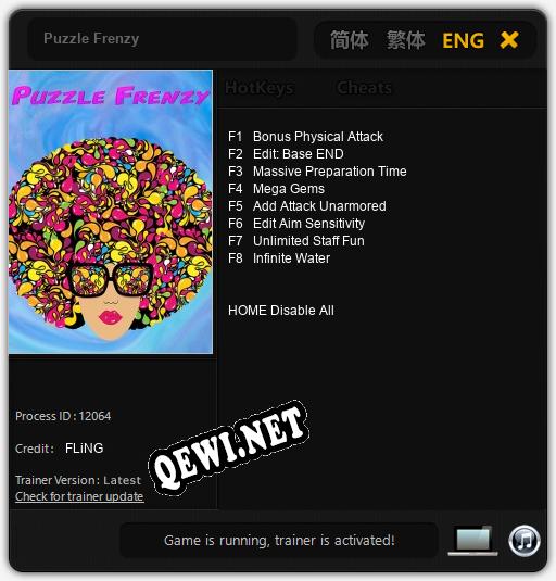 Трейнер для Puzzle Frenzy [v1.0.1]