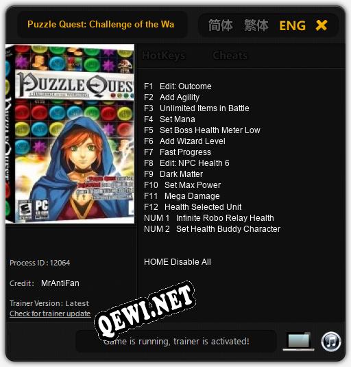 Puzzle Quest: Challenge of the Warlords: ТРЕЙНЕР И ЧИТЫ (V1.0.77)